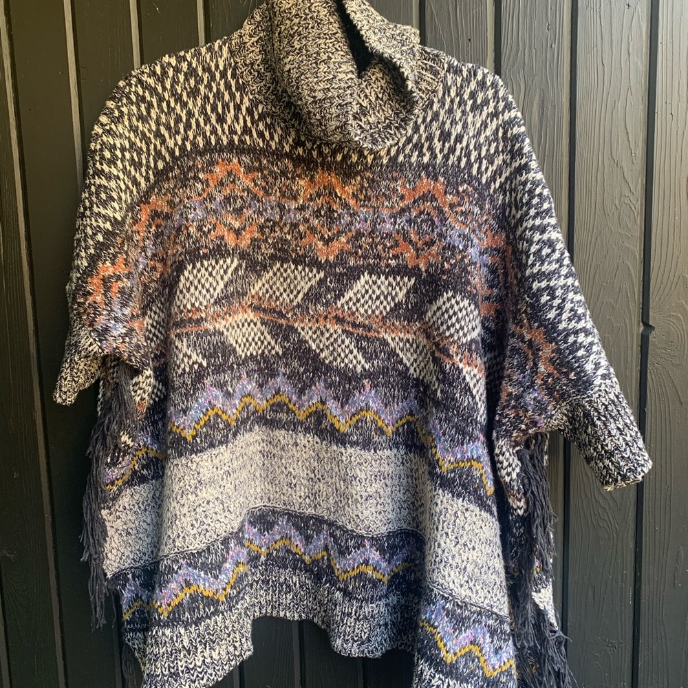 Anthropologie Pilcro Multicolor Knit Oversized Sweater